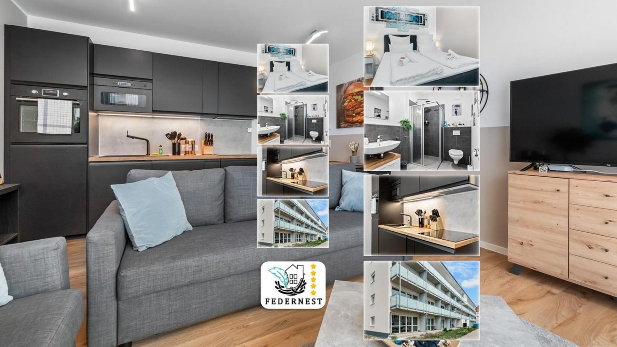 דירות שקאודיטז Design Luxus, Vollausstattung, Neubau, 30Min Hbf Leipzig 8, Naehe Flughfaen, Bmw, Dhl, Amazon מראה חיצוני תמונה